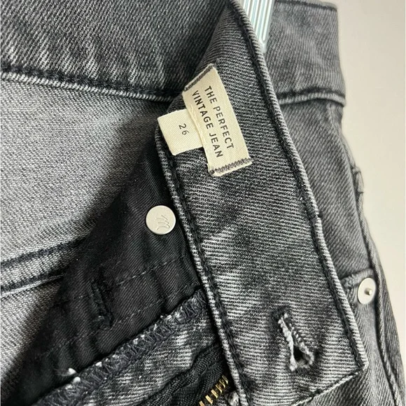 Madewell Perfect Vintage Jean in Connell Wash: Ripped Edition Size 26 Gray - Picture 10 of 11